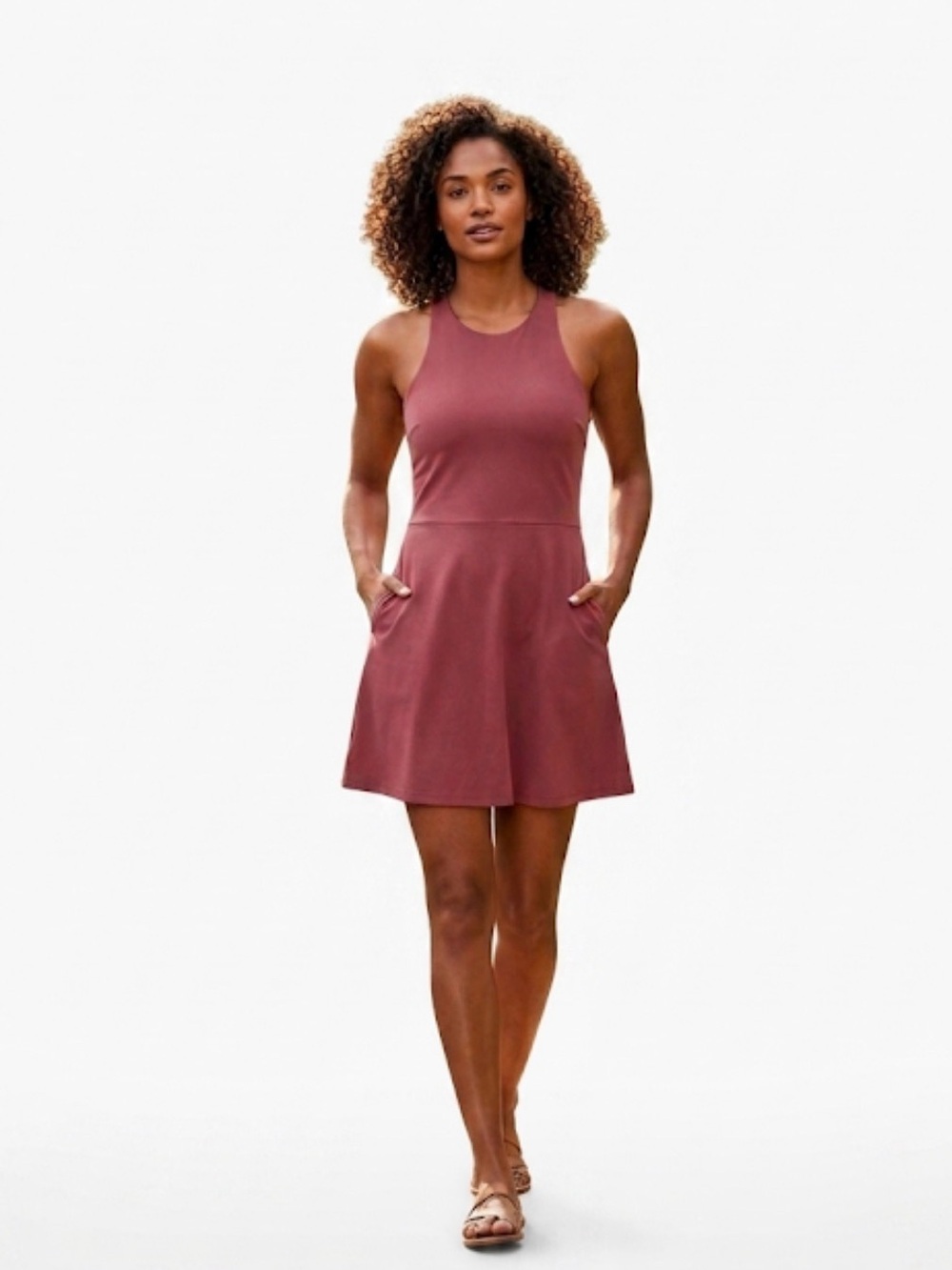 Athleta Berry Mini Dress with POCKETS, tennis, XL - Picture 2 of 10